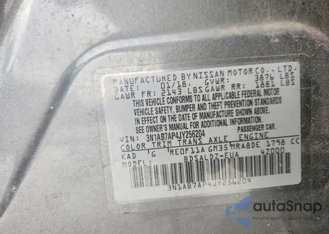 2018 Nissan Sentra S z USA, uszkodzony, nr VIN 3N1AB7AP4JY256204